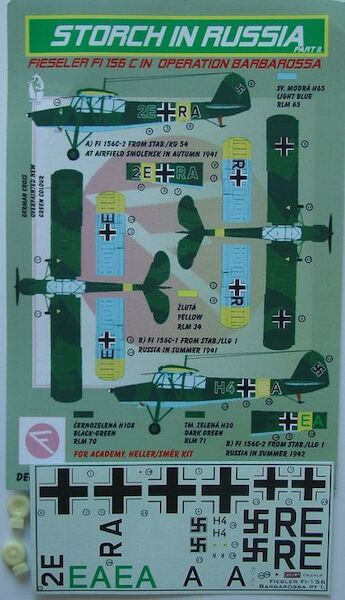 Storch in Russia, Fieseler Fi156C in operation Barbarossa part 2 dec72156
