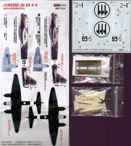 Junkers Ju88A-4 with extra ECT Racks, etched dive brakes and figures (Italian AF) dec7218