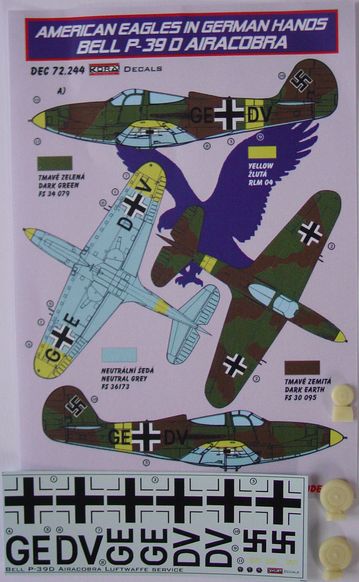 American Eagles in German hands: Bell P39D Airacobra DEC72244