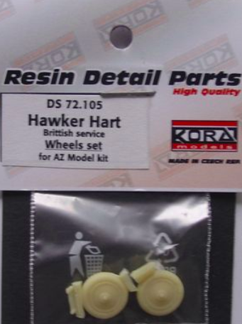 Hawker Hart wheel set (RAF) (AZ)  DS72105