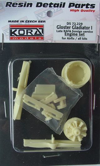 Gloster Gladiator MK1 late RAF and Foreign Engine set (Airfix) DS72229