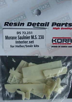 Morane Saulnier MS230ET Interior set (Heller/Smer) DS72231