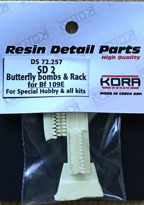 SD 2 Butterfly bombs & rack for Bf 109E DS72257
