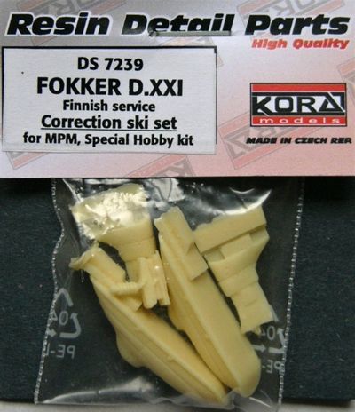 Ski undercarriage correction set for Fokker DXXI Finnish service (MPM)  ds7239