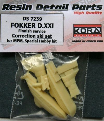 Ski undercarriage correction set for Fokker DXXI Finnish service (MPM) ds7239