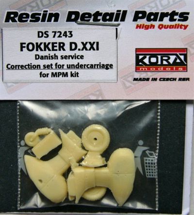 Undercarriage correction set for Fokker DXXI Danish service (MPM)  ds7243