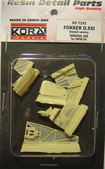Interior set for Fokker DXXI in Danish service (MPM) ds7255