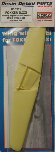 Fokker D21 wing with slots for Finnish Mercury engined (MPM) ds7271