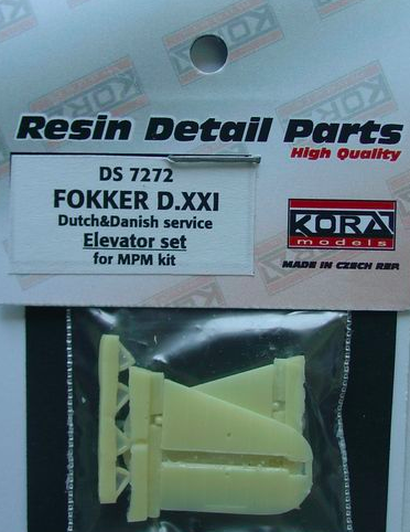 Fokker D21 Elevator set (Dutch, Danish Service) (MPM) DS7272