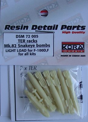 Triple Ejection Racks (2x) with 6 MK82 Snakeye bombs dsm72005