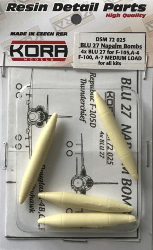 BLU27 Napalm Bombs (4x) for F105, A4, F100, A7 MEDIUM LOAD  dsm72025