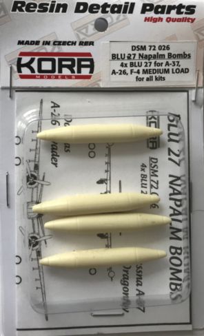 BLU27 Napalm Bombs (4x) for A37, A26, F4 MEDIUM LOAD  dsm72026