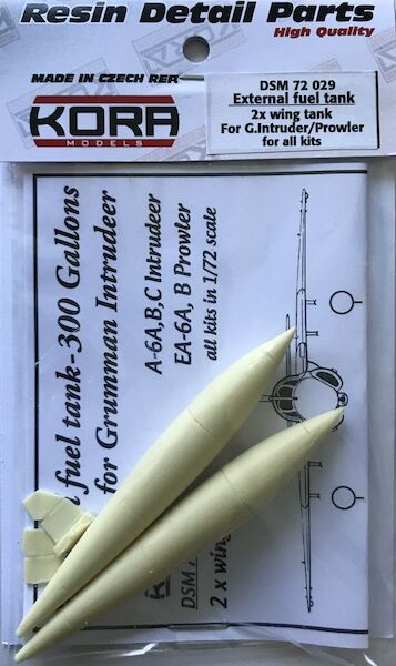 External 300gal Fueltanks for Grumman A6 Intruder / EA6B Prowler: 2x Wing tank dsm72029