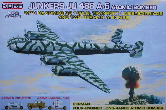 Junkers Ju-488A-5 atomic bomber with two German A-bombs  72230