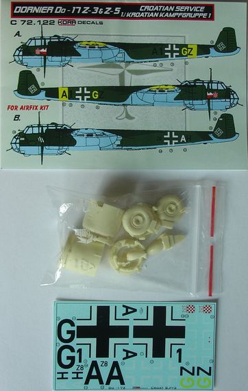 Dornier Do17Z-3/Z-5 in Croatian service (Airfix)  C72122