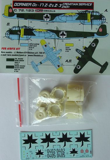 Dornier Do17Z-2/Z-3 in Croatian ZNDH service (Airfix)  C72123