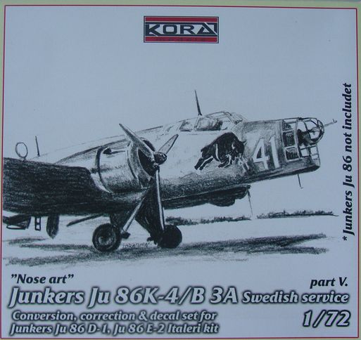 Junkers Ju86K-4/B-3A "Nose art"Swedish Service Part V  C7231