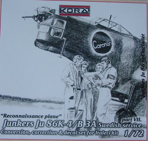 Junkers Ju86K-4/B-3A "Recce Plane "Swedish Service Part VII C7233