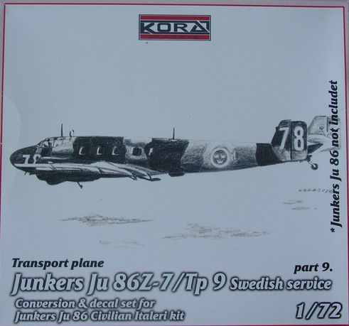 Junkers Ju86Z-7/TP9  "Transport Plane "Swedish Service Part VIII  C7235