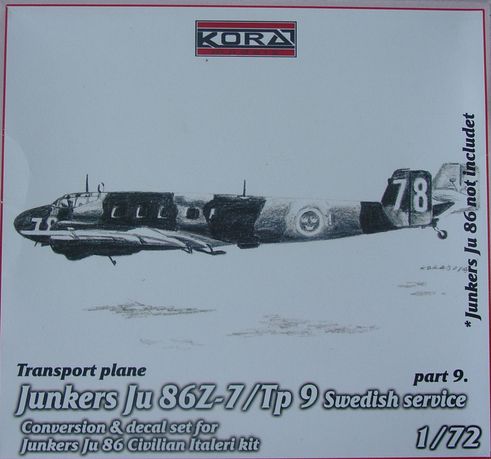 Junkers Ju86Z-7/TP9 "Transport Plane "Swedish Service Part VIII C7235