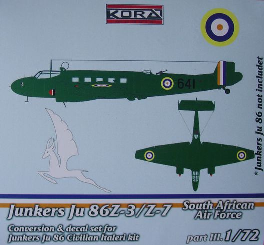 Junkers Ju86Z-3/Z-7 (South African Air Force East Africa) Part 3 C7252