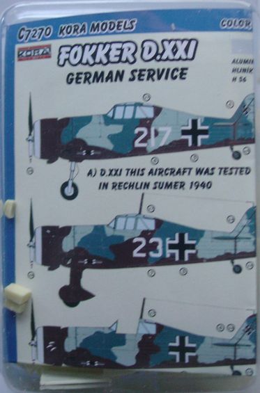 Fokker DXXI Mercury (Luftwaffe service) C7270