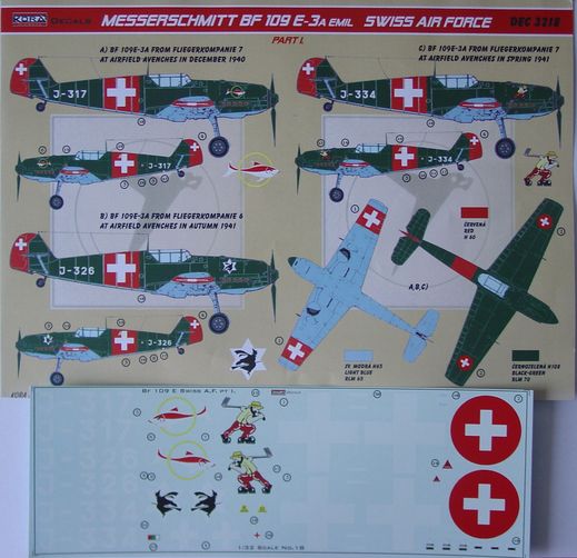 Messerschmitt BF109E-3a (Swiss AF I) DEC3218