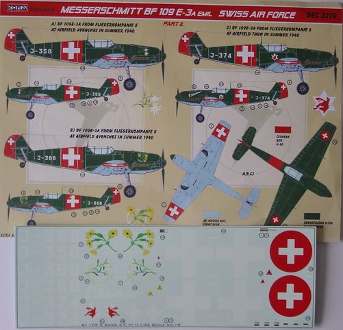 Messerschmitt BF109E-3a (Swiss AF II) DEC3219