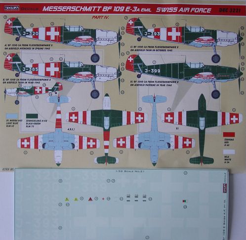 Messerschmitt BF109E-3a (Swiss AF IV)  DEC3221