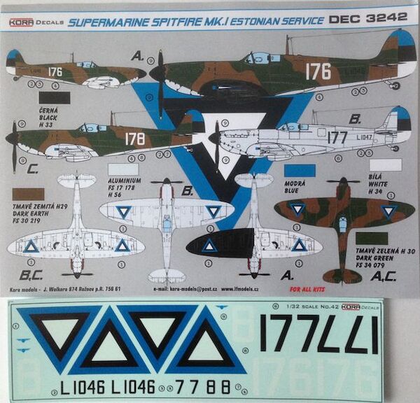 Supermarine Spitfire MK1 in Estonian Service DEC3242