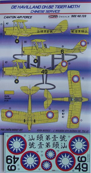 De Havilland DH82A Tiger Moth (Chinese Service - Canton Air Force )  DEC48120