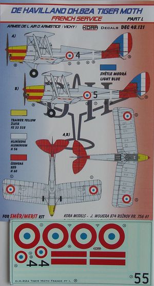 De Havilland DH82A Tiger Moth (French Service - Vichy Air Force ) part 1 DEC48121