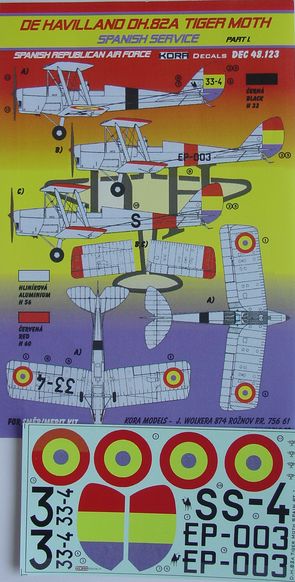 De Havilland DH82A Tiger Moth (Spanish Service part 1 Republican AF)  DEC48123