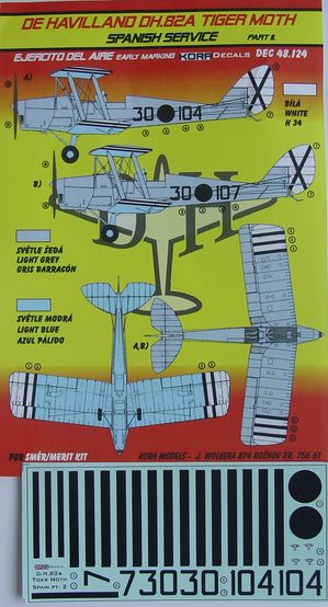 De Havilland DH82A Tiger Moth (Spanish Service part 2 - Ejercito del Aire early markings)  DEC48124