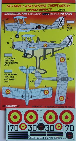 De Havilland DH82A Tiger Moth (Spanish Service part 3 - Ejercito del Aire Late markings)  DEC48125