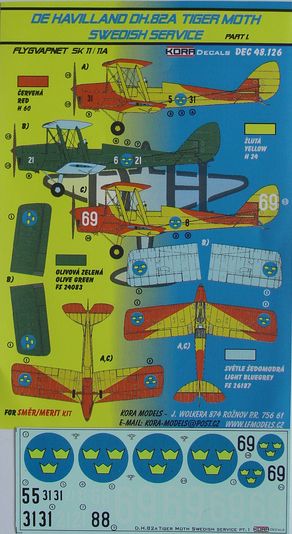 De Havilland DH82A Tiger Moth (Swedish Service part 1)  DEC48126