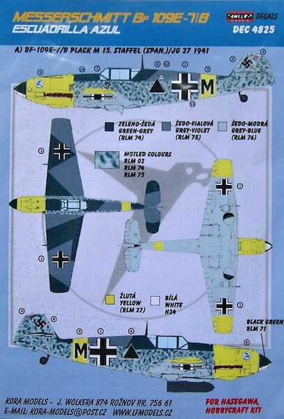 Messerschmitt BF109E-7b (Escuadrilla Azul) DEC4825
