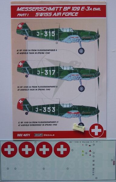 Messerschmitt BF109E-3a Emil (Swiss AF) Part 1 DEC4871