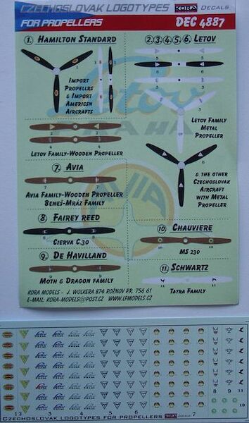 Czechoslovak logotypes for Propellers DEC4887