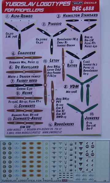 Yugoslev logotypes for Propellers  DEC4888