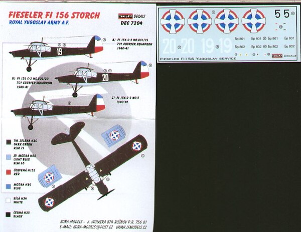 Fieseler Fi156 Storch (Yugoslavia) DEC7204