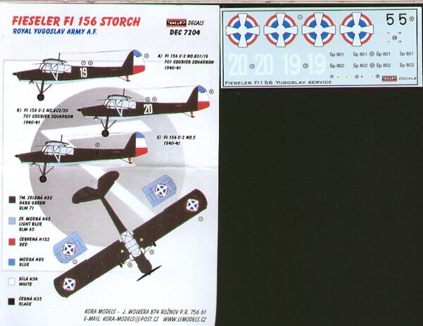 Fieseler Fi156 Storch (Yugoslavia)  DEC7204