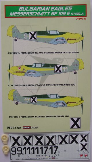 Messerschmitt BF109E-4/7 (Bulgaria) Part 1 DEC72110