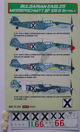 Bulgarian Eagles BF109G-6 "Strela" (Bulgarian AF) DEC72114
