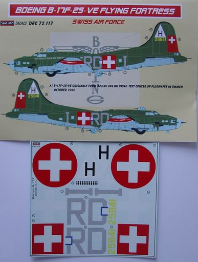Boeing B17F Flying Fortress (Swiss AF) DEC72117