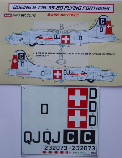Boeing B17G Flying Fortress (Swiss AF) DEC72118