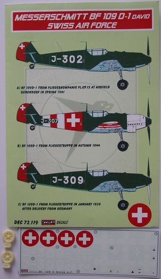 Messerschmitt BF109D (Swiss AF)  DEC72119