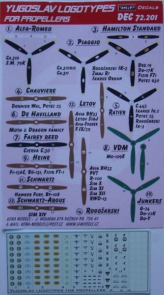 Yugoslav logotypes for Propellers  DEC72201