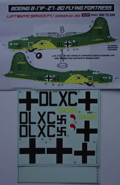 Boeing B17F Flying fortress in Luftwaffe service part 1 DEC72208