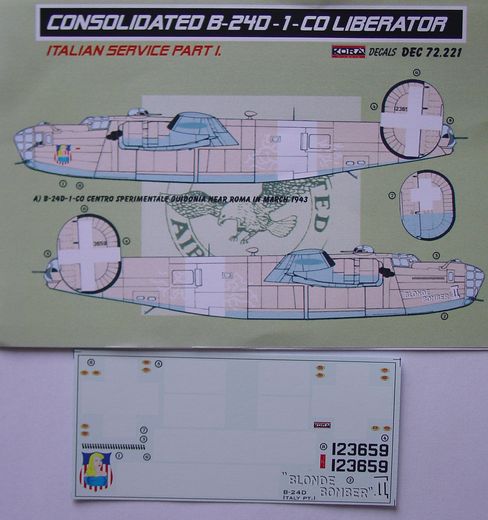 Consolidated B24D Liberator in Italian service part 1 DEC72221